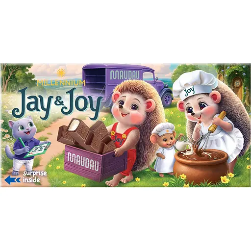 Шоколад Millennium Jay & Joy Maudau з молочною начинкою 90 г