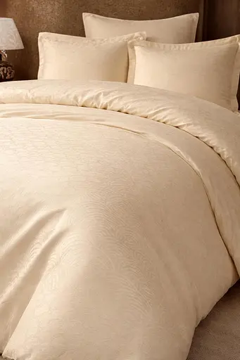 Комплект постільної  білизни євро 200х220  Premium сатин бежевий TC303376157 - фото 2