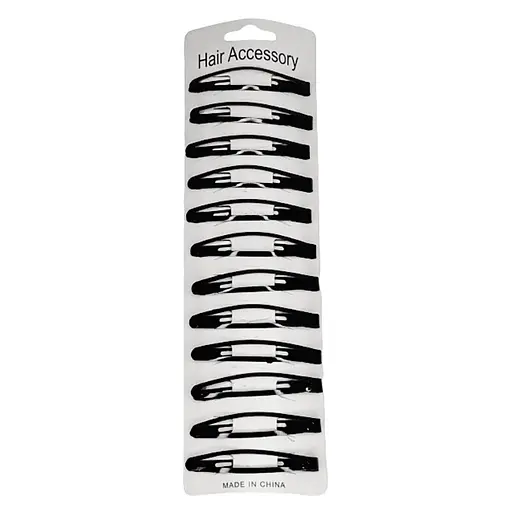 Зажим-хлопушка для волос La-beauty 1200-191 черная 12 штук - фото 2