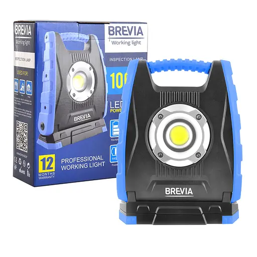 Професійна інспекційна лампа Brevia LED 10W COB 1000lm 4400mAh Power Bank, type-C(11410)