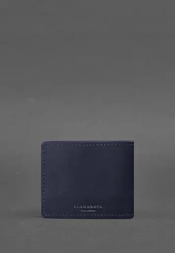 Кожаная обложка для удостоверения министерства обороны темно-синяя Crazy Horse - фото 4