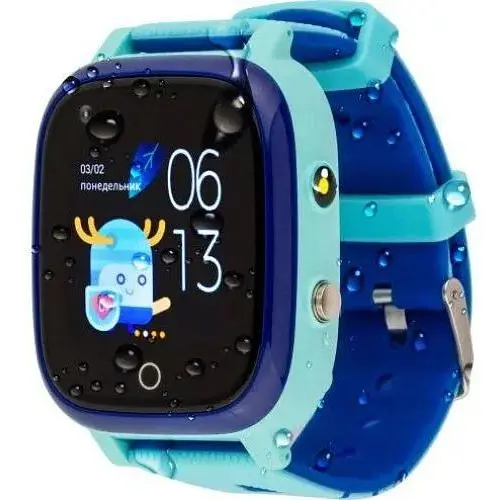 Детские часы-телефон Amigo GO005 Thermometer 4G WI-FI голубые - фото 1