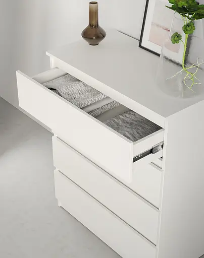 Комод в спальню MebelStar Нео 4Ш 80x43x98 см Аляска белый (MBS-1070) - фото 3