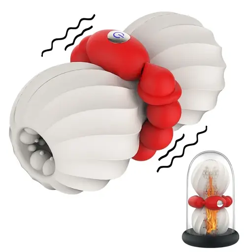 Мастурбатор I'MCUM Hot Squeeze з підігрівом та віброкільцем Білий (IM-FJB222) - фото 2