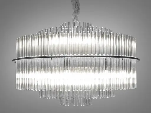 Елегантна, виняткової якості підвісна люстра зі скляними елементами н. - фото 1