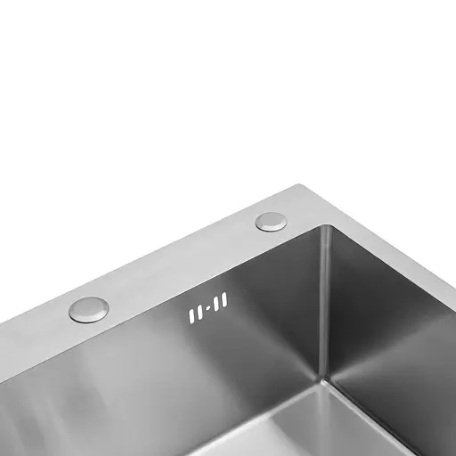 Кухонная мойка Kroner KRP Derby - 5843HM ​​Brush (2,5/0,5 мм) CV027235, Нержавеющая сталь - фото 5