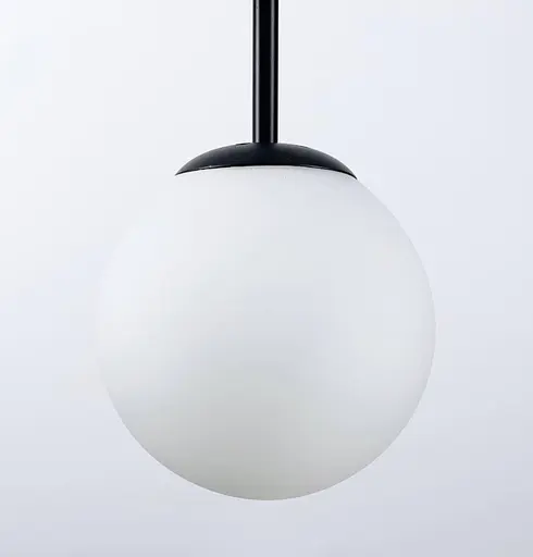 Люстра у каскадному каркасі чорного кольору з білими плафонами Line.F AOC 17/5 BK+WH - фото 3