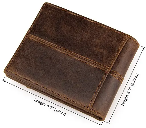 Мужской кожаный кошелек Vintage 12x9.5 см acs0015367 - фото 2