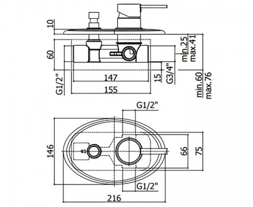Смеситель скрытого монтажа Paffoni Berry BR BOX015 CR, Хром - фото 2