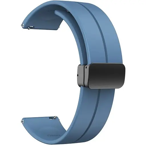 Ремінець силіконовий Tamister для годинника Magic Lock 22 мм блакитний