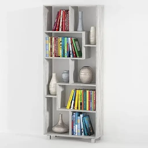 Cтеллаж полка для книг и декора Id0076 Урбан лайт Ш 672 / В 1606 / Г 250