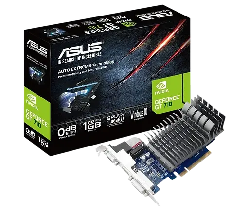 Видеокарта GeForce GT 710 1GB Asus Silent (710-1-SL) Б/У - фото 1