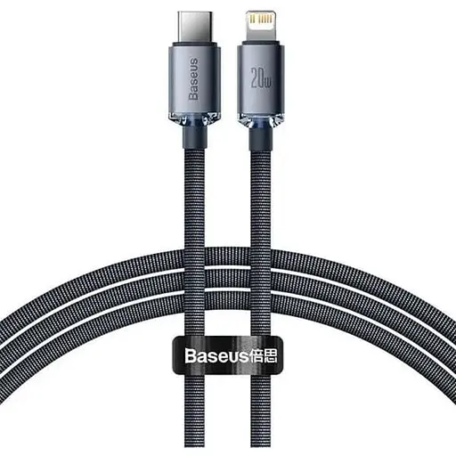Кабель Baseus Crystal Shine Series Fast Charging Data Cable Type-C to iP 20W 1.2 м Чорний