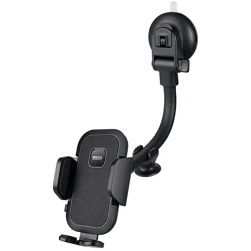 Тримач телефону автомобільний Brevia FlexArm MultyHold із присоскою, гнучкий 264мм, для 4.7-6.8', ширина до 90мм, чорний(48880) - фото 1