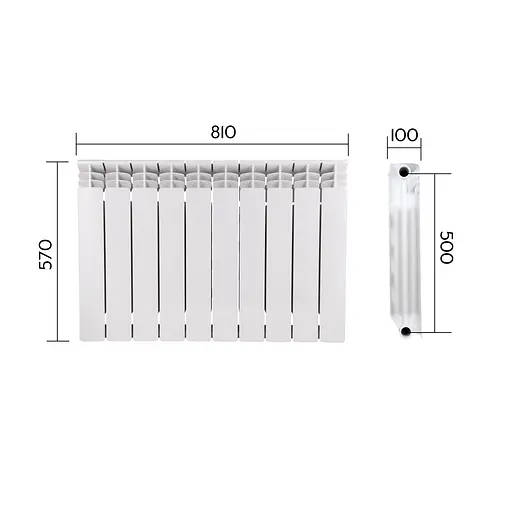 Радіатор біметалічний Thermo Alliance Bi-Vulcan PLUS 500/100 1,8 кг, Білий - фото 2