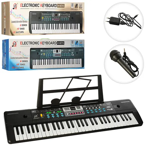 Синтезатор, 61 клавиша, интерактивный (в ассортименте) - фото 2