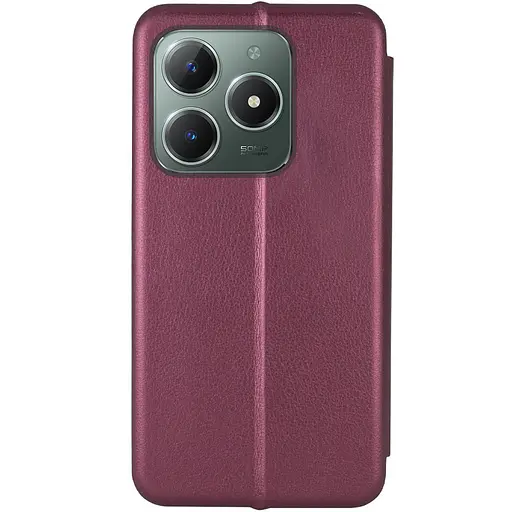 Кожаный чехол-книжка Epik Classy для Realme Note 50 5G Бордовый - фото 3