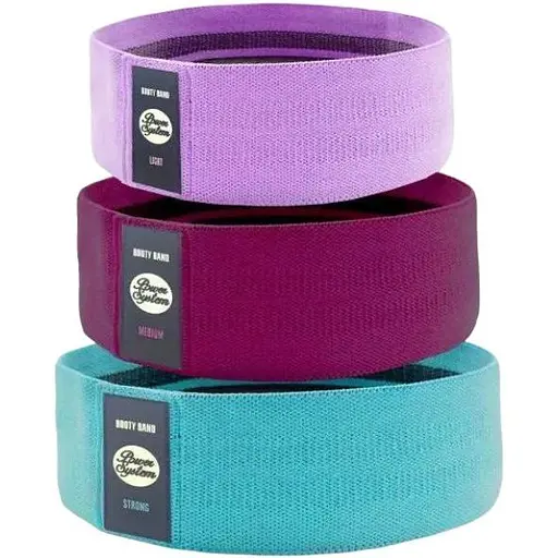 Набір тканинних гумок Power System PS-4097 Booty Band Set для фітнесу та спорту 3 шт. (4097MX-9) - фото 1