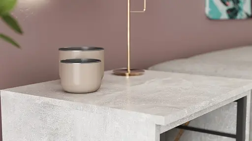 Стол-тумба трансформер Смарт 2/2 Ferrum-decor 750x1450x600 Черный металл ДСП Бетон 16 мм (FRD-105108) - фото 2