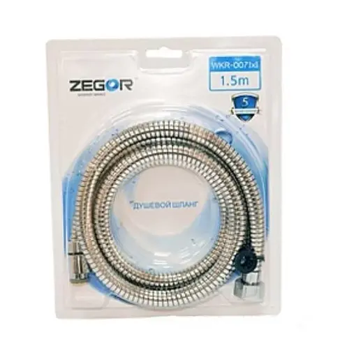 Шланг для душа Zegor WKR-007 растяжной блистер люкс 360° 1,5 м 30412 - фото 2