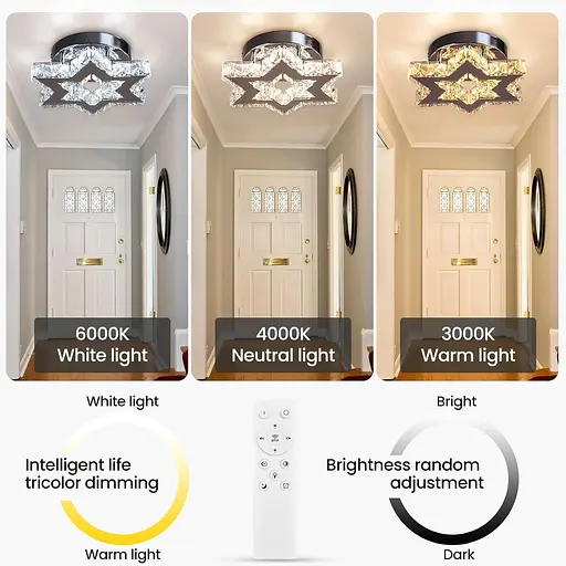 Міні-світлодіодна кришталева люстра з дистанційним керуванням - фото 3