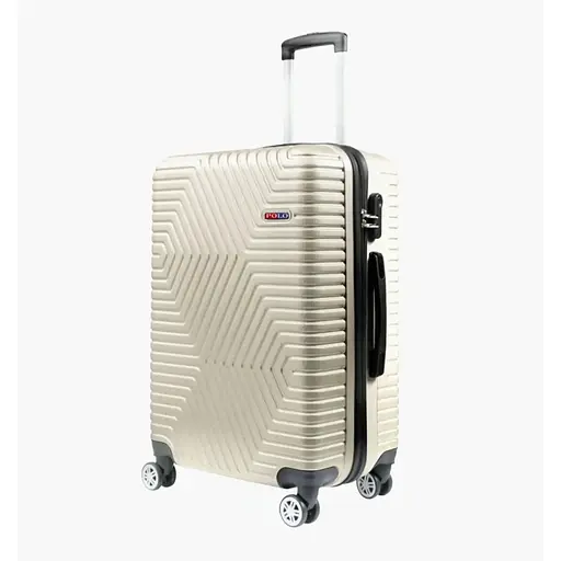 Чемодан Средний (М) Поликарбонат На 4-х Двойных Колесах 70л POLO ПК017-М Молочный