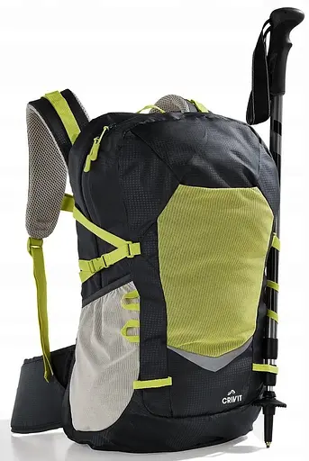 Спортивный рюкзак с дождевиком 30L Crivit черный с желтым Crivit Sports sum0028849 - фото 2