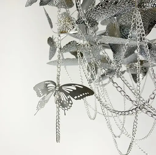 Люстра в стиле Серпента с нежными бабочками в хромированном корпусе Line.F Y 05/D600 CH - фото 7