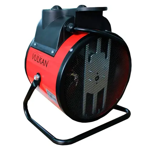 Електрична теплова гармата Vulkan 5,0 кВт, площа обігріву 60 кв.м., червоний/чорний (SL-PTC5000R) - фото 2