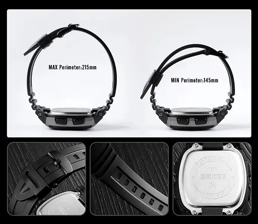 Чоловічий спортивний годинник Skmei 1278 Сріблястий - фото 7