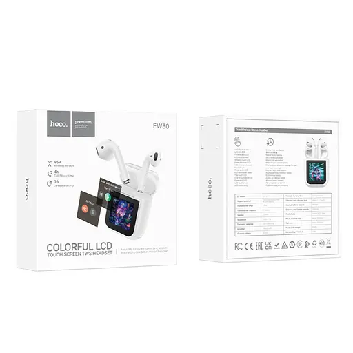 Навушники бездротові Hoco TWS EW80 вкладиші білий - фото 9