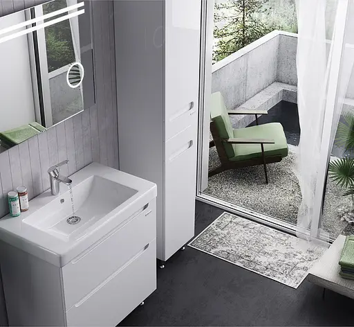 Тумба з умивальником Sanwerk Ера 100 Білий з умивальником Принц MV0000408 Білий - фото 2