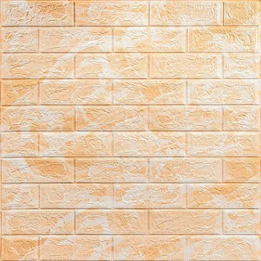 Декоративная 3D панель самоклеющаяся 700х770х3мм Мрамор желтый (062-3) SW-00000694 - фото 1