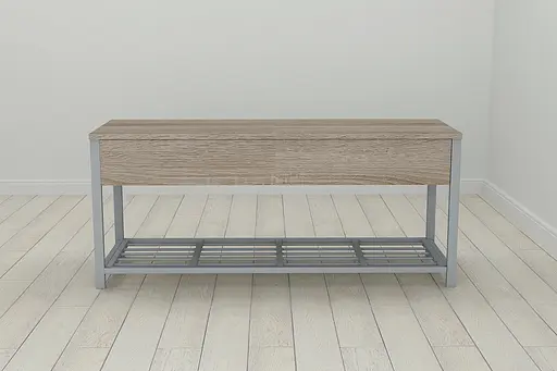 Банкетка с ящиком Ferrum-decor Дрейк 2 550x1200x400 металл Серый ДСП Сонома Трюфель 16 мм (FRD-103084) - фото 3