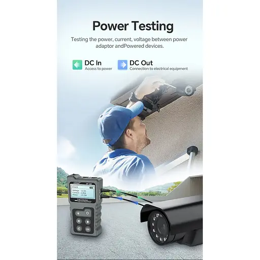 Кабельний тестер Noyafa NF-488 багатофункціональний функція PoE Ping для RJ45 DC (18887) - фото 12