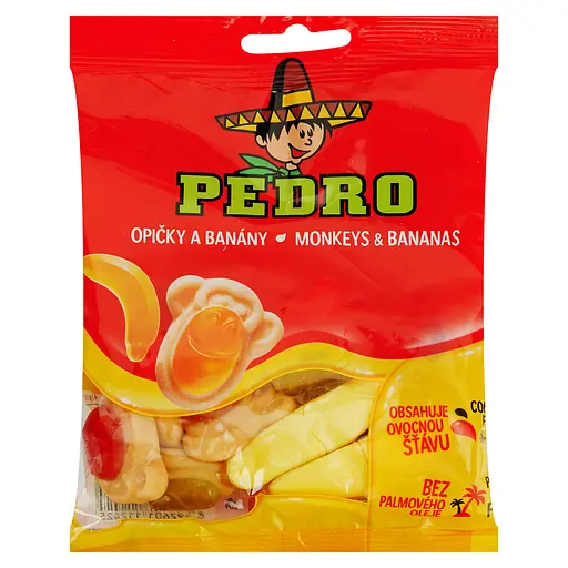 Цукерки жувальні Pedro Мавпи та банани 80 г (907547)