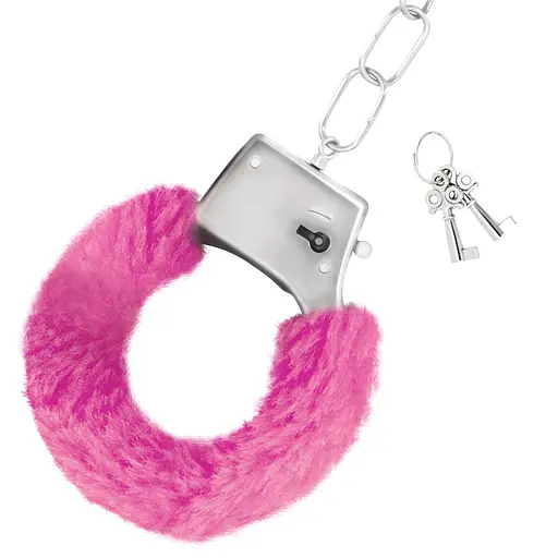 Наручники з хутром Crushious рожеві - фото 2
