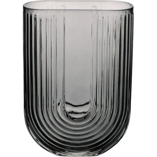 Ваза для цветов Viva Amelia стеклянная 18 см серая (A060183)