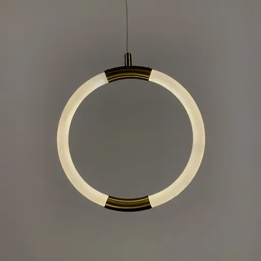 Дизайнерский латунный подвес круг с гибкой LED лентой. | Line F | Арт. Mj60/1 - фото 2