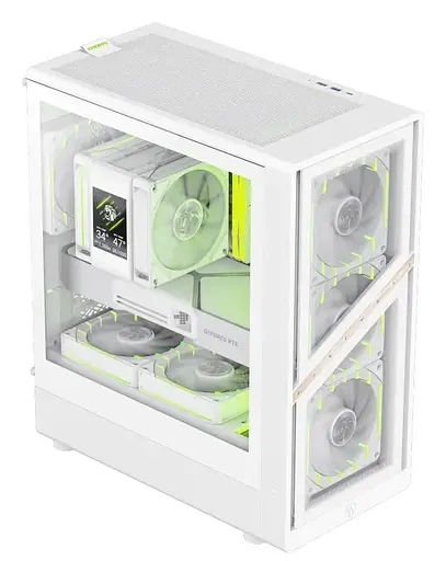 Корпус GameMax Aeris 330 G Tempered Glass без БЖ White (AERIS 330 GW) - фото 3