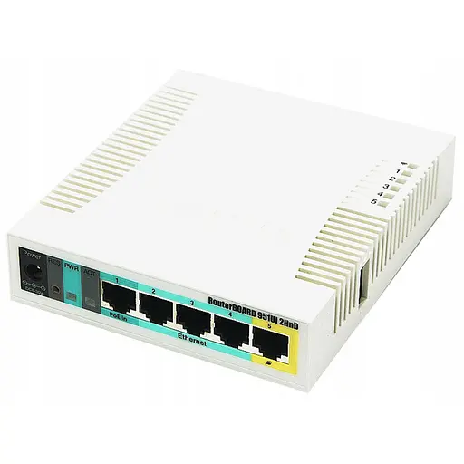 Маршрутизатор Mikrotik RB951Ui-2HnD, N300, 600MHz/128Mb, 5х100Мбит, 1хUSB, 1000mW, PoE in, PoE out, - фото 3