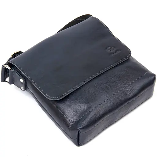 Чоловіча шкіряна сумка GRANDE PELLE 24х24х6 см sum0015576 - фото 3