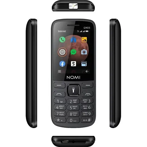 Телефон Nomi i2403 Black (черный) - фото 4