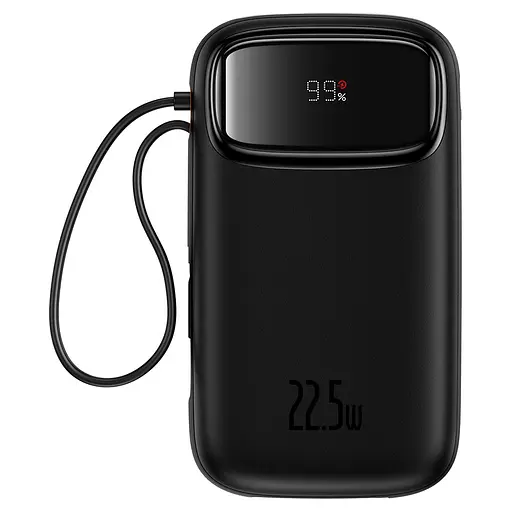 Зовнішній акумулятор Baseus Power Bank QPow2 Dual-Cable 20000mAh 22.5W (P10055000112-B1) Black - фото 2