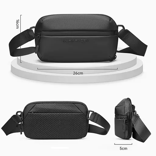 Сумка слинговая мужская Mark Ryden MR8712 водонепроницаемая, Черный - фото 3