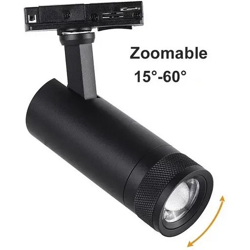 Светильник трековый однофазный Kloodi KD-Focus 10W 3K BK - фото 2