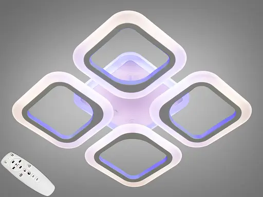 Світлодіодна дитяча люстра з пультом, 50Вт, біла люстра нічник - фото 1