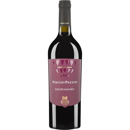 Вино Cantina Sava Poggio Pasano Negroamaro Puglia червоне сухе 0.75 л