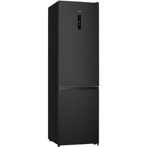 Холодильник Gorenje с нижней морозильной камерой, 200х60х60 см, 2 двери, 238(98) л, А+, NF+, зона освещения, внешний дисплей, черный - фото 1