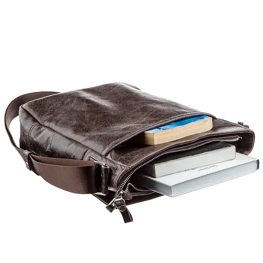 Шкіряна чоловіча сумка SHVIGEL 24х25х8 см sum0023497 - фото 3